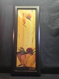 lot 257 image: Framed Abstract Floral Artwork by Somerset - Style No. 10300