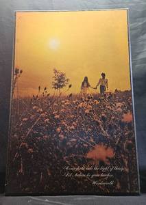 lot 259 image: Vintage Inspirational Wall Art - Let Nature Be Your Teacher by Wordsworth