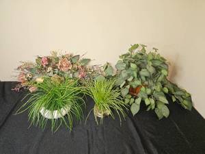 lot 83 image: Collection of Artificial Floral Arrangements and Potted Greenery