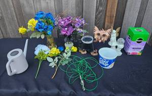 lot 13 image: Assorted GardenFloral Decor, Outdoor Supplies and Accessories Lot
