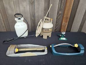 lot 178 image: Lot of 5 Lawn and Garden Equipment Sprayers, Sprinklers, and Accessories