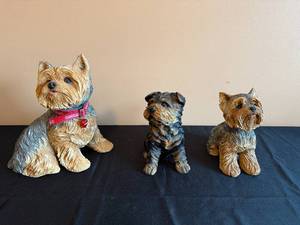 lot 114 image: Collection of 3 Figurines - Yorkshire Terriers