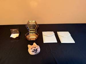lot 126 image: Collection of Decorative Trinket Boxes and Pouch Set