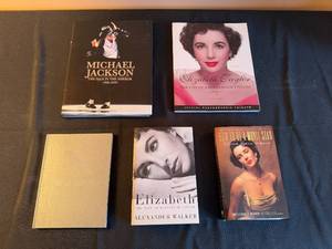 lot 162 image: Collection of 5 Books on Elizabeth Taylor and Michael Jackson