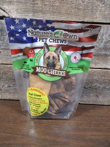 lot 9 image: Natures Own Not Rawhide Moo Cheeks 8oz