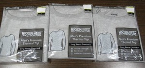 lot 148 image: Set of 3 Mission Ridge Mens Premium Thermal Top-Grey-Medium