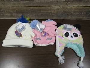 lot 159 image: Set of 3 Girls Toddler Hat Sets