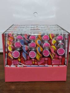 lot 111 image: Case Pack Suckers & Gumballs in Display - BB 12012024 4 Packs of 24  96 individual units Suckers & Gum Drops