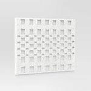 lot 341 image: 30 x 22 Metal and Paper Pulp Geometric Wall Sculpture Off-White - Threshold
