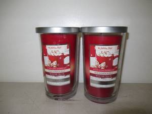 lot 197 image: Set of 2 Holiday Style 17 oz Scented Candles