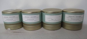lot 198 image: Set of 4 Threshold 6 oz Wood Wicked Soy Based Scented Candles