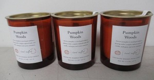 lot 200 image: Set of 3 Threshold Wood Wicked Soy Based Scented Candle-8.3 oz