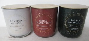 lot 205 image: Set of 3 Bellevue 12 oz Luxury Scented Candles