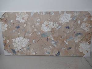 lot 346 image: 47 12 x 23 34 Floral Pattern Canvas Printed Painting