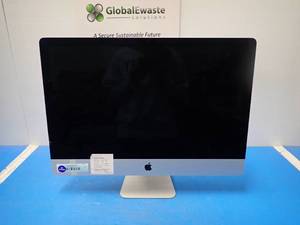 lot 7 image: Apple&nbspiMac17,1 A1419 MK462LLA AIO PC &nbspINTEL(R) CORE(TM) I7-6700K CPU  4.00GHZ  32GB DDR3L SDRAM  3TB HDD  121GB SSD  Includes IOS and power cable &nbspCrack on bottom left corner of the screen