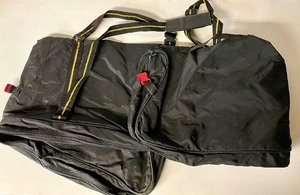 lot 104 image: Long Heavy Canvas Travel Bag - Black with Handles