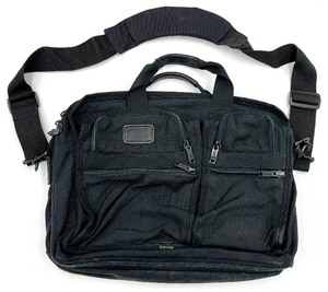 lot 112 image: TUMI Alpha Expandable Briefcase - Black Travel Bag