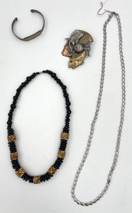 lot 117 image: Vintage Jewelry Beau Sterling Bracelet - Necklaces Sara Coventry - Fish Pin  - Qty 4