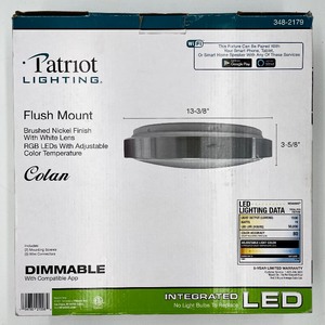 lot 120 image: LED Flush Mount CEILING LIGHT - Adjustable Color - 13