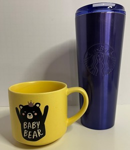 lot 294 image: Starbucks Tumbler and Baby Bear Caribou Mug 
