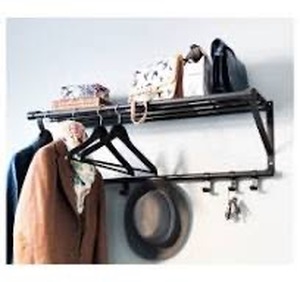 lot 74 image: Ikea PORTIS Train Style LUGGAGE RACK With Hooks Entry Way Hat Rack By Jon Karlsson