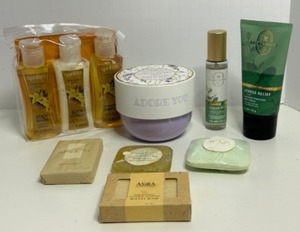 lot 84 image: Lot of New Sealed Personal Products Including Body Butter Stress Relief April Bath & Shower - Qty 10