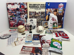 lot 98 image: Huge collection of BASEBALL Items Mainly Minnesota Twins Tickets, Brochures, Hankies & More