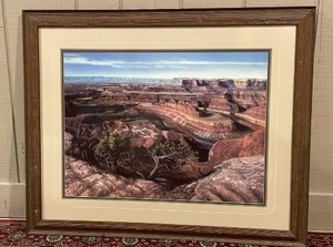 lot 40 image: Framed DEAD HORSE POINT - Grand Canyon Signed by Richard Winship Photo Print