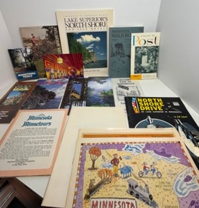 lot 302 image: Vintage 70s NORTH SHORE & MINNESOTA Books & Brochures, Maps & More
