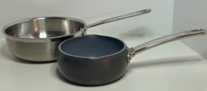 lot 303 image: Pots For Cooking New TODD ENGLISH & Cuisinart Two Pans - Qty 2