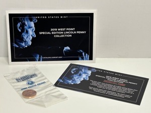 lot 308 image: 2019 W Lincoln Shield Mint Proof  US Mint West Point Proof Coin in Plastic Bag Limited Edition