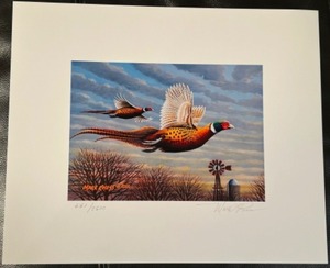 lot 314 image: Minnesota Pheasant Stamp Print by MARK KNESS Signed & Numbered 6512500