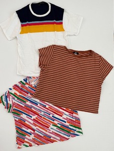 lot 321 image: Lot of 3 Womens Cropped T-shirts All Size Small