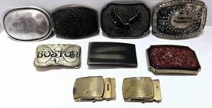 lot 247 image: Collection of Metal Belt Buckles - Qty. 9