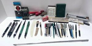 lot 253 image: Collection of Vintage Writing Instruments & Office Supplies - Rare SHAEFFER Fountain Pens