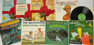 lot 149 image: Vintage Records Christmas, Scandinavian, Humor, College Songs - QTY 9