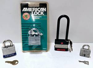 lot 264 image: Vintage MASTER and AMERICAN Locks  RUGER Firearm Lock 