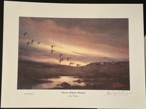 lot 23 image: Les Kouba,Prairie Pothole PintailsSigned by the Artist Limited Edition AWAG
