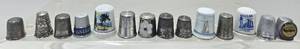 lot 271 image: Vintage Collectible Sewing & Souvenir Thimbles including STERLING SILVER - Qty 14