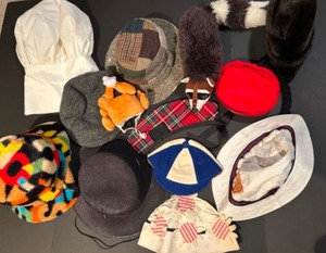 lot 199 image: Vintage Lot of Goofy, Fun HATS From a Collection - Qty 13