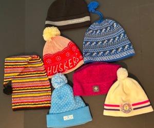 lot 31 image: Vintage Lot of Winter Ski Hats by Columbia, North Face , Loffler, Adidas & More - Qty 7