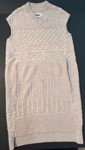 lot 42 image: MM6 Maison Margiela Heather Tan Wool V-Neck Sleeveless Sweater Dress, Size M