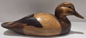 lot 280 image: Vintage 1989 JOHN E BROWN Wood Carved MALLARD Duck