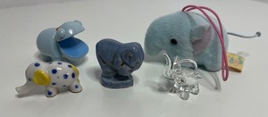 lot 288 image: Collection of Elephants and One Hippo - Qty 5