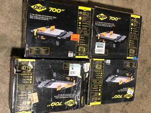 lot 2 image: Lot of QEP 700XT 34 HP Wet Tile Saw with 7 in. Blade and Table Extension  Customer Returns See Pictures