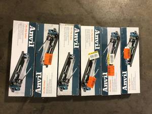 lot 28 image: Lot of Anvil 14 in. Ceramic and Porcelain Tile Cutter with 12 in. Cutting Wheel   Customer Returns See Pictures