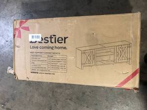lot 49 image: Bestier Farmhouse TV Stand Entertainment Center  Customer Returns See Pictures