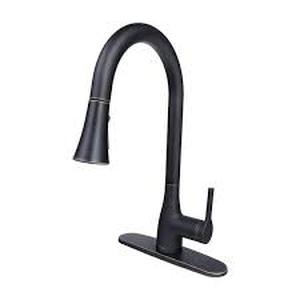 lot 38 image: FLOW Classic Series Single-Handle Standard Kitchen Faucet in Oil Rubbed Bronze     Customer Returns See Pictures