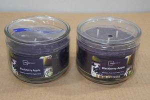 lot 27 image: 2 11.5oz Blackberry Apple Candles