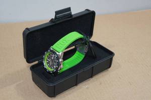 lot 132 image: Luminox Pacific Diver Green Sapphire Black Chronograph Mens Watch XS.3157.NF